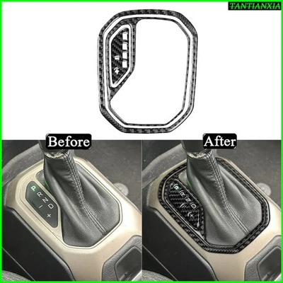 Kit de moldura de cambio de marchas de consola central de fibra de carbono real para Jeep Renegade 2015-23 Foto 1 de 4