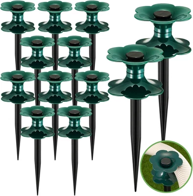 Blulu 12 pacotes 9,84 polegadas guia de mangueira de jardim espiga, suporte de mangueira de água em forma de flor - Imagem 1 de 4