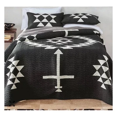 Pendleton Home for Britannica Los Ojos Style Print Quilt Coverlet Twin Cabincore - Image 1 of 4
