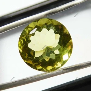 Gemas brasileñas de topacio amarillo piedras preciosas sueltas corte redondo natural certificadas de 9 quilates - Imagen 1 de 6