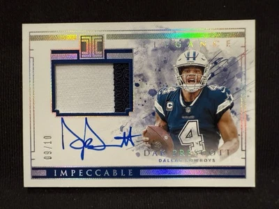 2019 Panini Impeccable Dak Prescott Elegance Gold Patch Auto /10 - Image 1 of 2