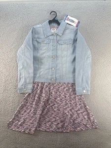 Levi's Denim Jacket and Dress Girls Size 10/12 Blue 2-Piece Set - Picture 1 of 7