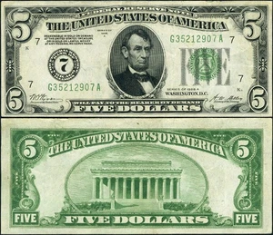 FR. 1951 G $5 1928-A Federal Reserve Note Chicago G-A Block VF+ - Picture 1 of 3