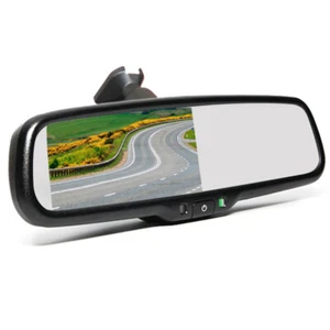 Monitor espejo HD TFT LCD color HD 4,3" apto para cámara de reversa de visión trasera de automóvil - Imagen 1 de 6