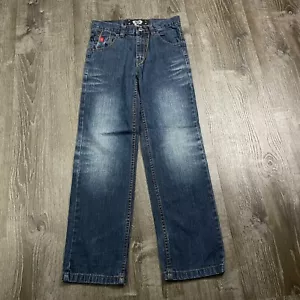 Jeans ragazzo Mecca denim lavaggio scuro gamba dritta taglia 12 - Foto 1 di 4
