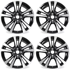For Nissan Kicks OEM Design Wheel 17" 18-20 Set of 4 Machined Black Rim 62792 - Picture 1 of 7