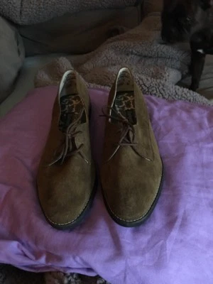 Rockport Suede Shoes Loafer Flats Vibram Sole Leather Brown Women Lace-Up 10M - Image 1 of 4