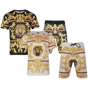 Juego de Camisetas de Poliéster + Pantalones Cortos Alta Moda París ESTAMPADO LEÓN Traje de Verano - Imagen 1 de 7