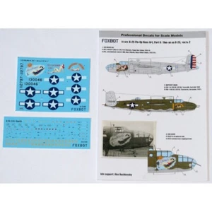 Calcomanías FOXBOT 72-024 escala 1:72 USAF North American B-25C/D Mitchell - parte II - Imagen 1 de 20