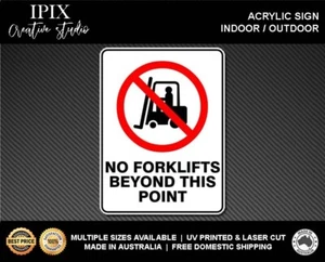 NO FORKLIFTS BEYOND THIS POINT - PROHIBITION | ACRYLIC | SIGN | HEALTH & SAFETY - Bild 1 von 6