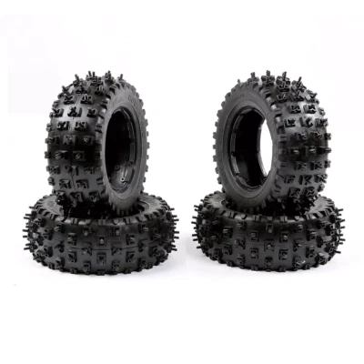 4pc 180x70mm Grobknobber Reifen mit Eispicken Gummi für 1/5 Rovan Losi 5ive-T LT - Bild 1 von 2