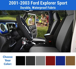 Genuine Neoprene Seat Covers for 2001-2003 Ford Explorer Sport - Picture 1 of 44