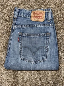 Levis 550 Jeans 27x28 Straight Slim Medium Wash Denim 100% Cotton - Picture 1 of 8