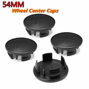 4Pcs 54mm Black Wheel Hubs Center Hub Cap Universal Wheel Rim Hub Cover Caps - Picture 1 of 6