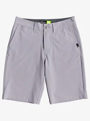 Quiksilver Big Boy's 23/10 Slim Amphibian Heather Gray Shorts Short Pants Youth - Image 1 of 2