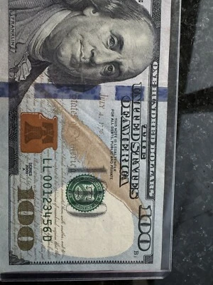 2009US $100 Dollar Bill Federal Reserve Almost Ladder 00123456 - Image 1 of 3