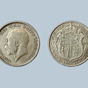 Great Britain 1/2 Half Crown 1913 Silver KM818.1 Fine High Quality - Picture 1 of 2