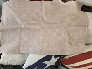 NEW Pottery Barn Flint Embroidered Stitch Lumbar Pillow Cover BLUSH Pink - Picture 1 of 4