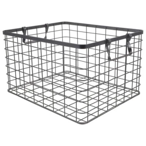 Wrought Iron Firewood Basket Outdoor Storage Carrier Log Holder Fireplace - Picture 1 of 12
