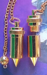 COPPER Pendulum, BULLET Design WITNESS CHAMBER DOWSING PENDULUM, DIVINATION - Picture 1 of 2