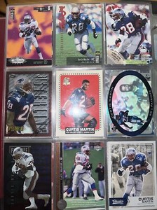 9 Card Lot Curtís Martin Patriots  NY Jets Pitt Will Combine Shipping AL70