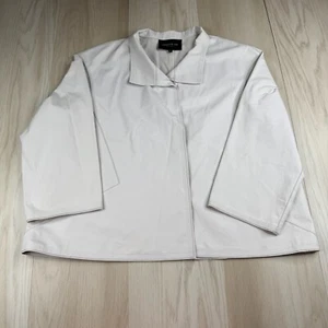Lafayette 148 New York Womens Gray Modern Look Asymmetric Jacket Size X-Large - Picture 1 of 9