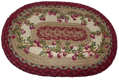 Alfombras Capitol Earth tejidas yute arándanos mantel individual 13"x19" bronceado artista H W Smith Foto 1 de 4