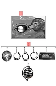 Genuine PORSCHE Cap With Retaining Strap For Fuel Tank aluminium 00004400191 - Picture 1 of 1