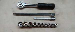 Ratsche Steckschlüssel 1/4" Set 13 Tlg.. Steckschlüssel + Nusse 10 St.. - Bild 1 von 8