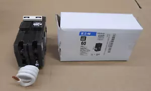 NEW EATON GFTCB260 GROUND FAULT CIRCUIT BREAKER 2 POLE 60 AMP TYPE BR (6 AVAIL) - Picture 1 of 6