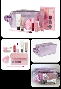 New ULTA BEAUTY 8 Piece Makeup Gift Set w/ Lilac Cosmetic Bag - Picture 1 of 1