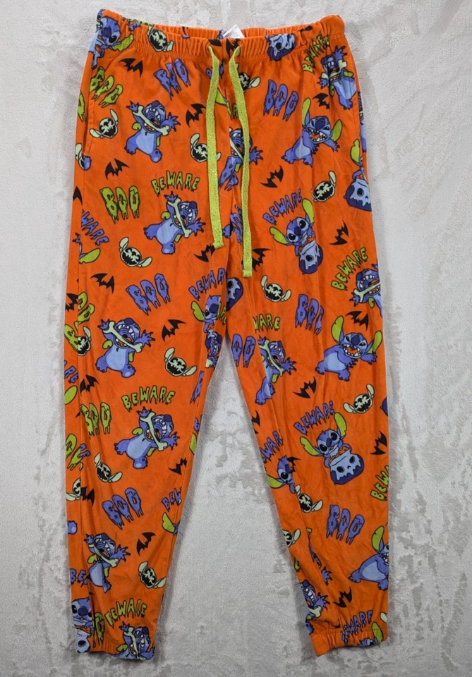 Pantalones de pijama Disney niños talla 4/6 puntada Halloween BOO cuidado naranja brillante Foto 1 de 4