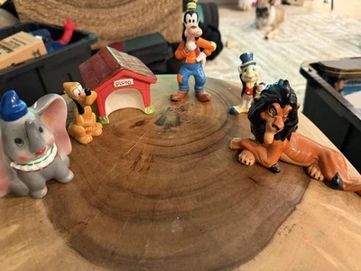 Vintage Walt Disney Ceramic Figurines Dumbo Pluto Goofy Scar Jiminy Japan - Image 1 of 4