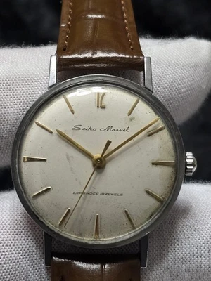 Reloj de caballero vintage 1958 SEIKO Marvel 19 joyas cuerda manual 14034 Foto 1 de 4