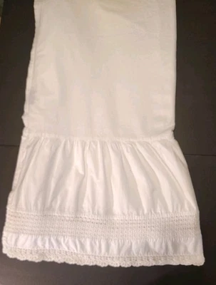 Falda de cama Pine Cone Hill Queen Marfil Shabby Chic con volantes de ganchillo 100 % algodón Foto 1 de 4