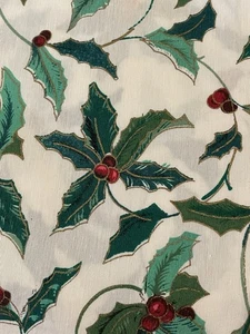 Mantel de Navidad de Navidad 60"x100" Decoración de mesa de vacaciones Bayas de acebo - Imagen 1 de 5