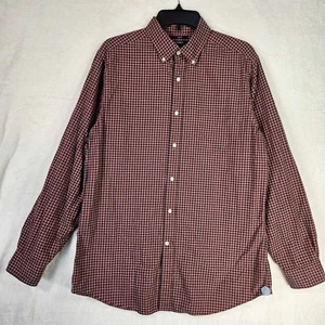 Daniel Cremieux Hemd Herren Large Freizeit Button-Down Baumwolle Slim Fit Rot/Schwarz - Bild 1 von 13