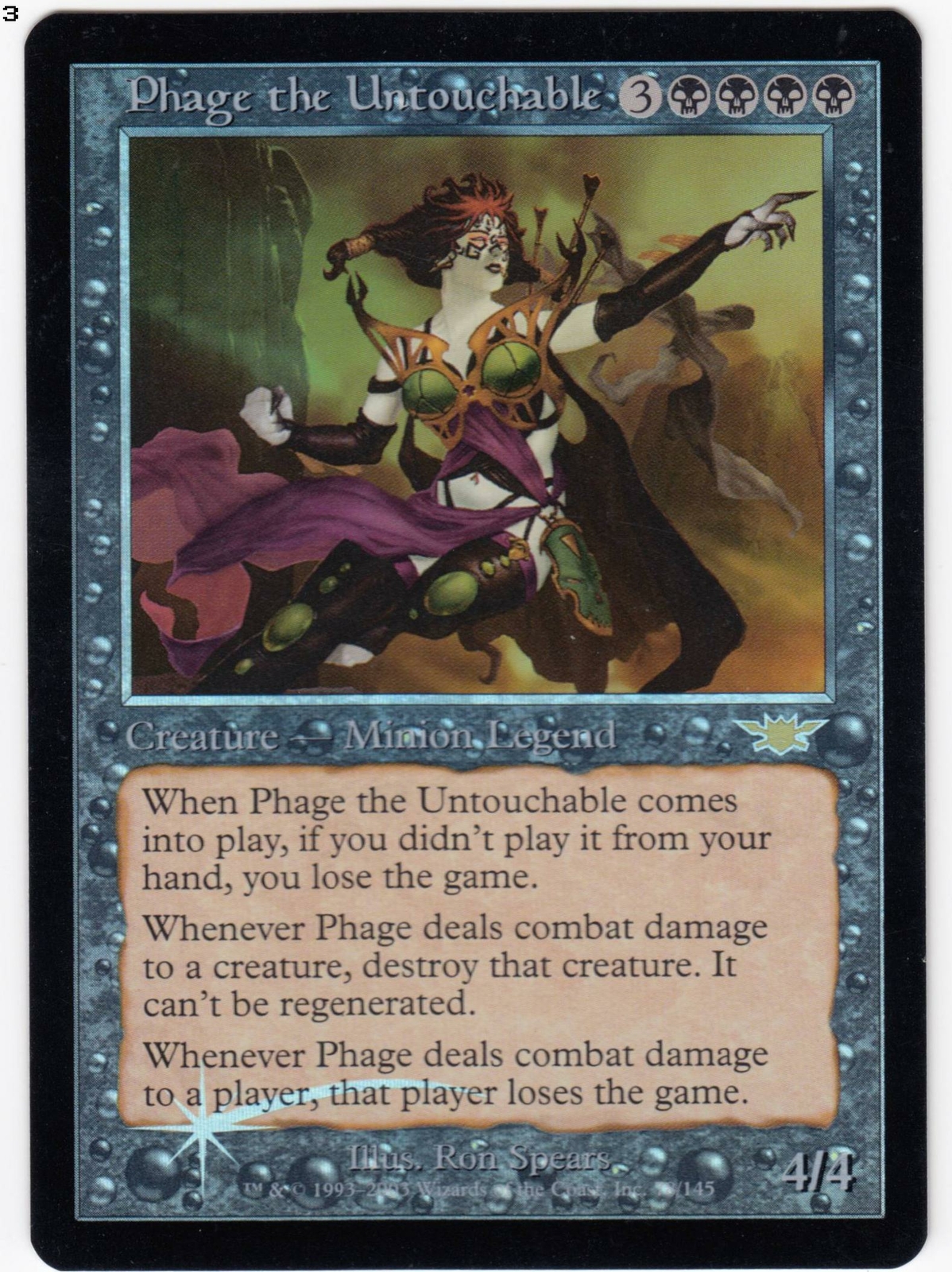 Phage the Untouchable - Legions Light Play Foil Magic mtg LP - 3