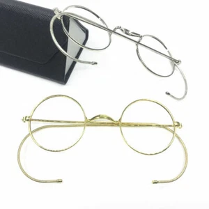 40mm Wire Rim Antique Vintage Round Reading Glasses Eyeglass Frames Spectacles - Picture 1 of 25