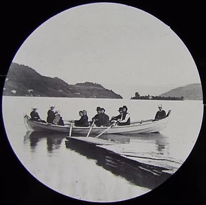 Glass Magic Lantern Slide DALECARLIAN CHRISTENING PARTY C1890 PHOTO SWEDEN - Picture 1 of 2