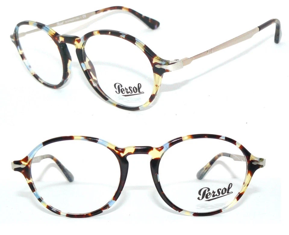 PERSOL BRILLE AZURE BRAUN BLAU 3180-V 1058 50 FASSUNG 3286 GESTELL 3201 NEU 3046 - Bild 1 von 4