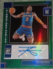 2022-23 Donruss Optic Trevor Keels RC AUTO SS-TVK Signature Series "Green" Prizm