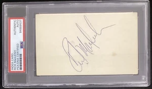 Rick MacLeish Signed Index Card NHL Hockey SC Champ Flyers Autograph PSA/DNA - Picture 1 of 4