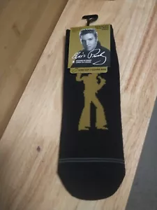 Pair of ELVIS PRESLEY Black Low Cut Socks Men's Shoe Size 7-12 new with tags - Picture 1 of 5