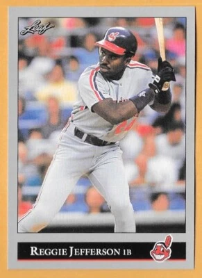 REGGIE JEFFERSON CLEVELAND INDIANS #86 - LEAF NM-MT 1992 - Image 1 of 2