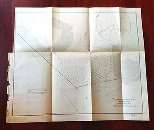 1899 Mississippi River Closing Crevasse in Pass a Loutre Map - Picture 1 of 4
