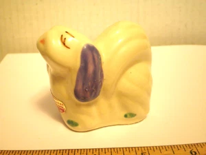 Vintage 1930s Shawnee Pottery Pekingese Dog mini Figurine, Hand Painted w/ label - Picture 1 of 4