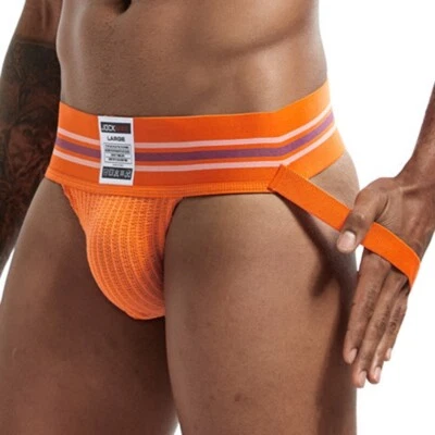 Correa deportiva suave para hombre soporte atlético estilo clásico ropa interior deportiva correa deportiva Foto 1 de 4