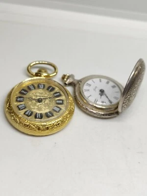 Etic and lessy, lot of 2 small pocket watch, for parts, 523 - Image 1 of 4