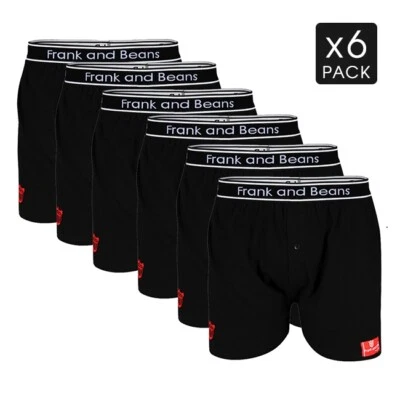 6x Mens Boxer Shorts Durable Breathable Cotton Everyday Black S M L XL 2XL - Image 1 of 4